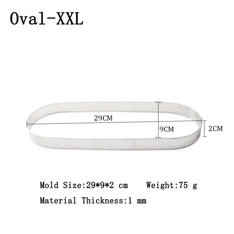 Meibum различные формы из нержавеющей стали Tart кольцо фруктовый крем форма для выпечки французский сырный мусс десерт торт форма для пиццы Инструменты для выпечки - Цвет: Oval-XXL