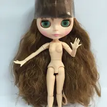 Коричневые волосы цельная кукла без одежды Blyth кукла, Заводская кукла, модная Кукла подходит для DIY Изменить игрушка BJD для девочек