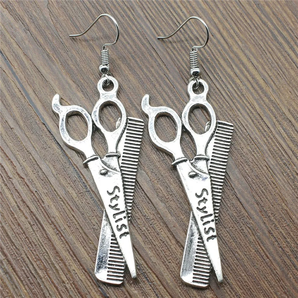 

Dangle Earring For Women 24x53mm Scissors Charming Drop Earring Dropshipping Suppliers