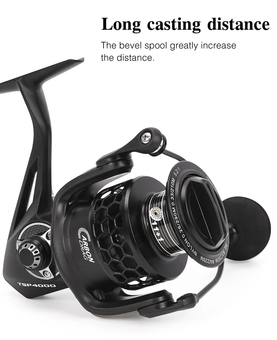 Carretel de Pesca Corpo de Metal Roda de Água Tsurinoya Max Arraste 12kg Fiação Carpa Carretel Alimentador Completo Salgada Tsp 4000 5000 12bb 10 High Quality Esporte e Lazer