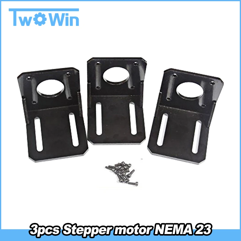 

3pcs Stepper motor NEMA 23 motor Mounting L Bracket Mount for nema23 Motor with 3sets mounting screws