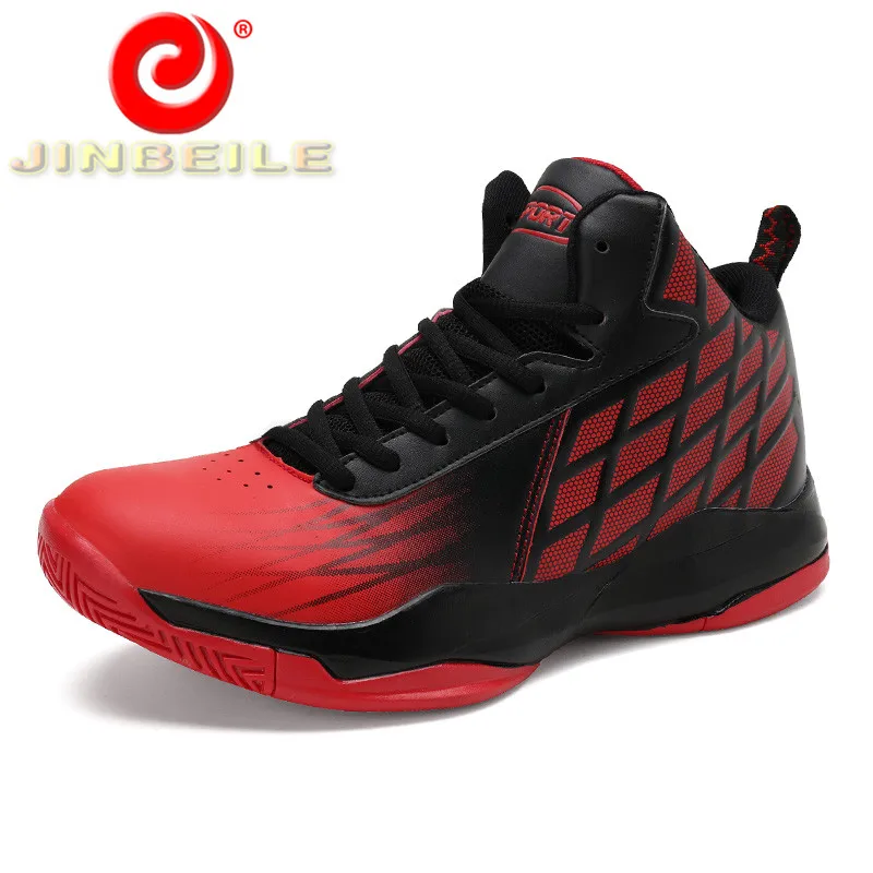 JINBEILE Breathable Flat Basketball Shoes Men Big Size Mesh Grid Sports