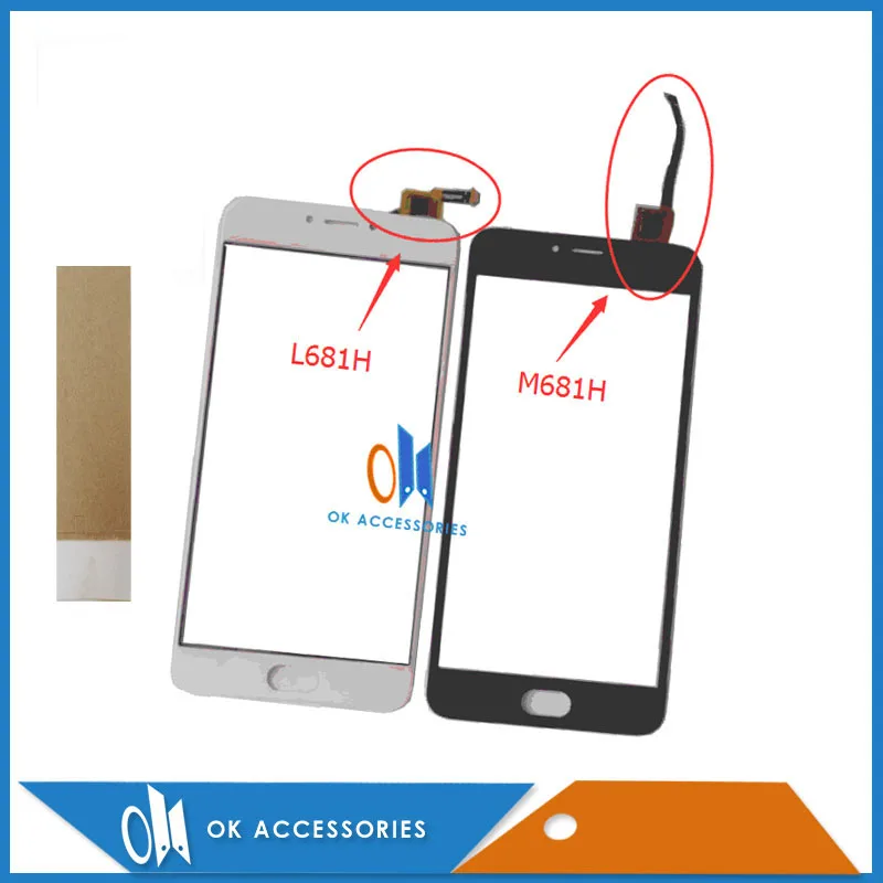 Черно-белый цвет для Meizu M3 Note L681H M681H сенсорный экран дигитайзер Сенсорная панель с