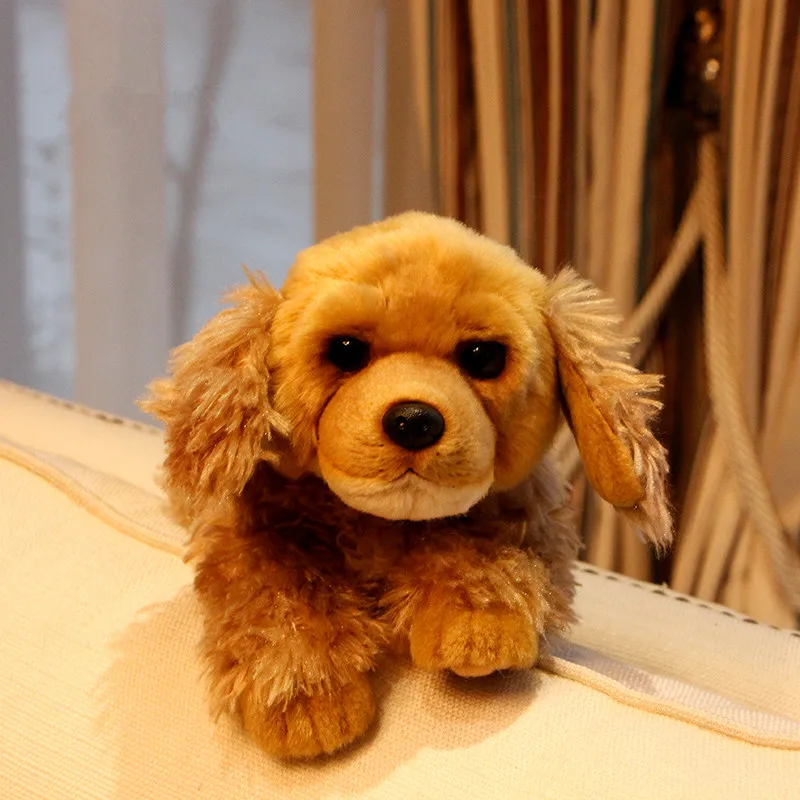 Dorimytrader lovely soft simulation animal Cocker Spaniel plush toy mini animals dogs doll baby gift decoration 35x12x14cm DY50137 (3)
