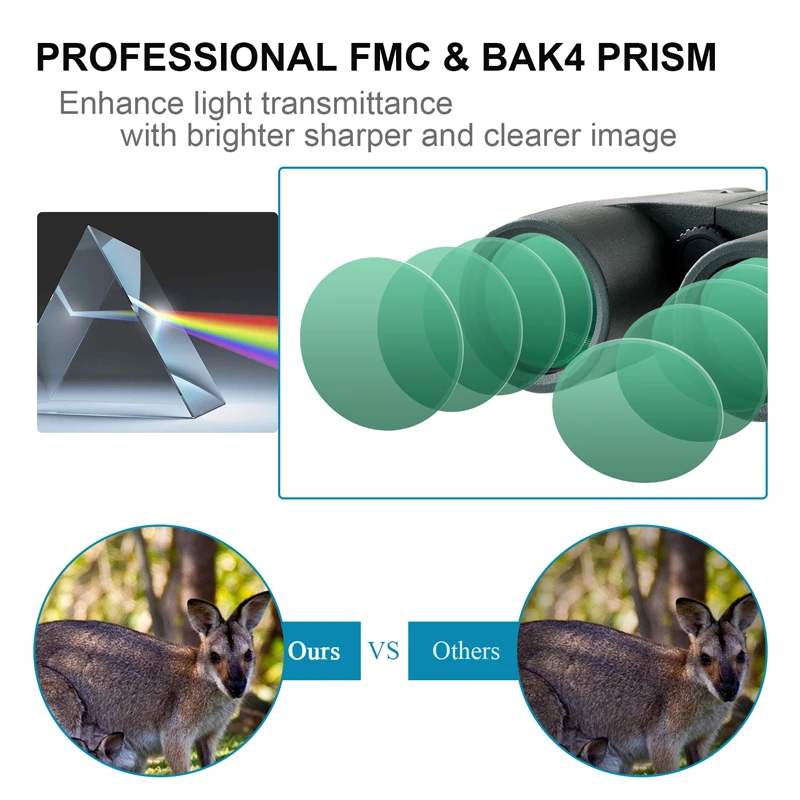 HUTACT 10x42 مناظير للصيد المهنية Teleskop يده Binoculo Telescopio البصرية مفيد الطيور مشاهدة الهاتف محول