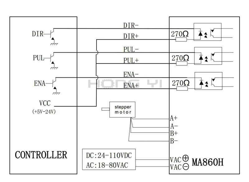 Шаговый двигатель драйвер подделка Замена leadshine MA860H 2 фазы 18-80VAC 7.2A для NEMA23 NEMA34 двигатель