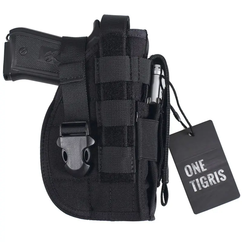 Skup OneTigris Tactical Gun Holster Molle modułowa kabura pistoletowa do strzelców praworęczny 1911 45 92 96 Glock