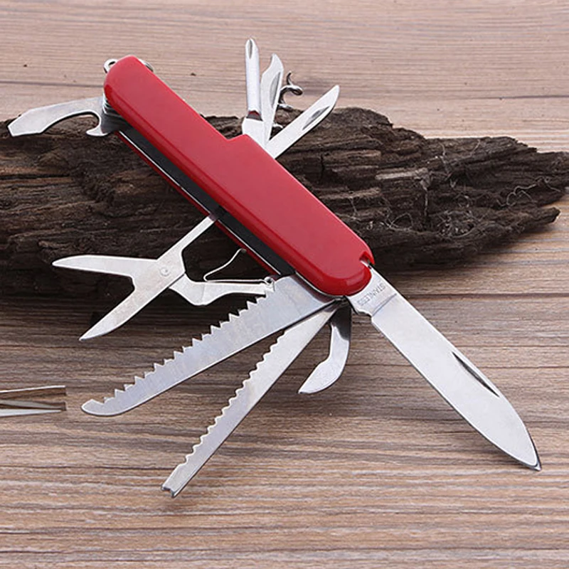 

11 in 1 Multifunctional Swiss Knife Portable Multi Purpose Army Folding Pocket Knife Outdoor Camping Survival Tool High Quality