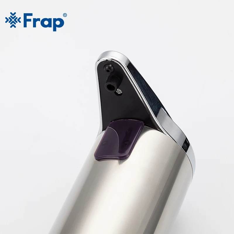 FRAP автоматический дозатор для мыла с инфракрасным зондированием из нержавеющей стали, держатель для жидкого мыла, дозатор для шампуня, насос для пены для ванной комнаты