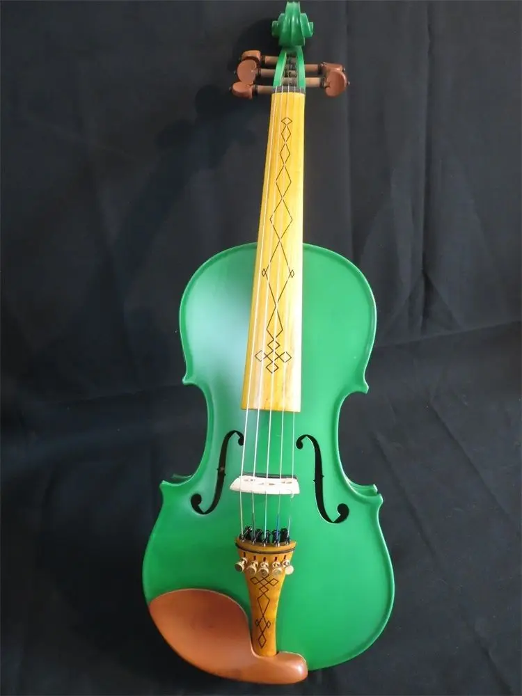 

Green colors best craft 5 strings 4/4 electric violin +Acoustic violin