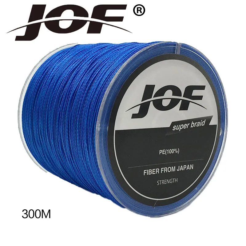 Jof 8 нитей 300 м PE плетеный Рыбалка линии супер сильным Японии Multifilament Линия джиг Карп Рыба линия Провода - Цвет: Blue