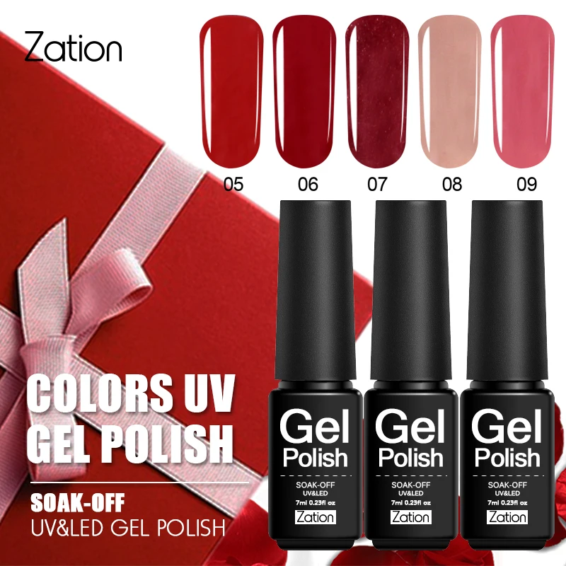 

Zation Enamel Semi Permanent Uv Gel Nail Polish Soak Off Colorful Gel Lacquer Manicure Decoration Professional Gel Varnish Paint