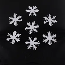 100 шт Рождество год белые шелковые снежинки стикеры на стену Наклейка для дома, для окон и стекла окна рождественские украшения для самодельного изготовления Инь