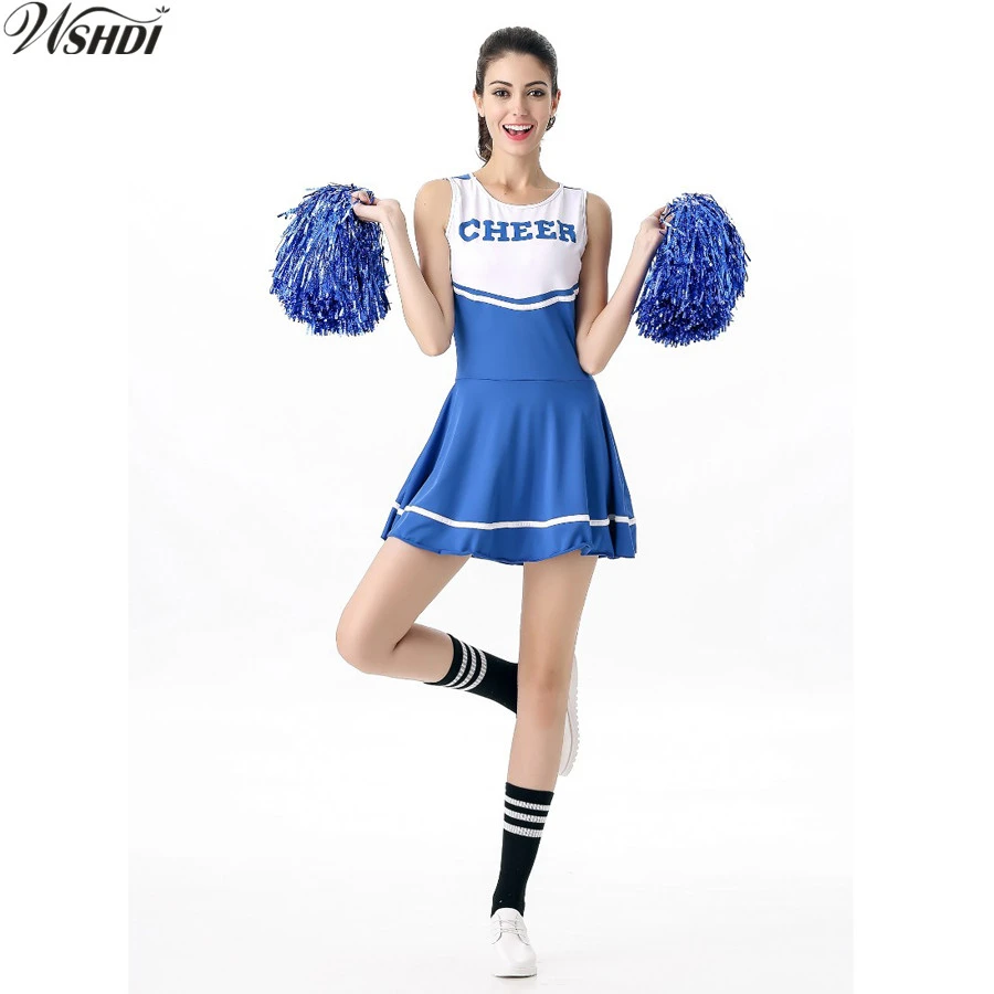 CHEERLEADER FANCY DRESS COSTUME ADULTS CHEER UNIFORM OUTFIT HIGH SCHOOL SPORT CHEERLEADER FANCY DRESS COSTUME ADULTS CHEER UNIFORM OUTFIT HIGH SCHOOL SPORT