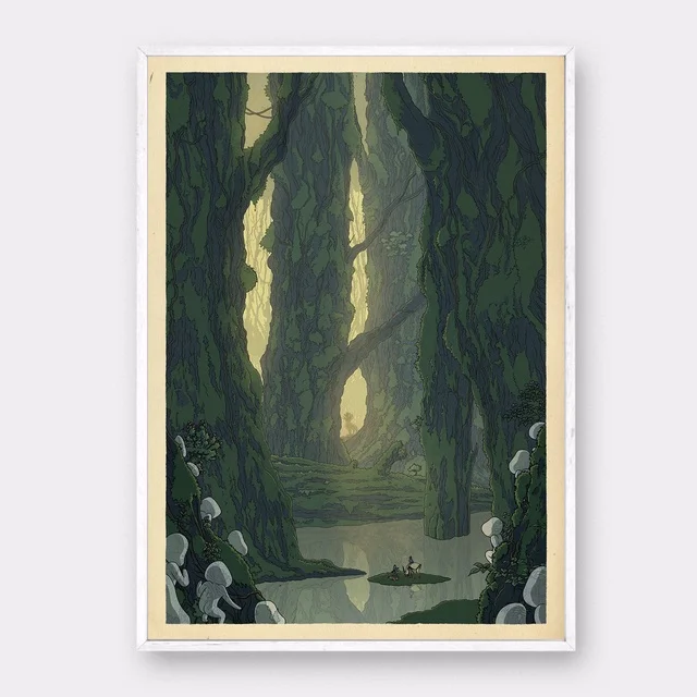 Tanie Hayao Miyazaki Ponyo na klifie plakat księżniczka Mononoke plakat film plakat na ścianę zdjęcia do salonu bez ramki