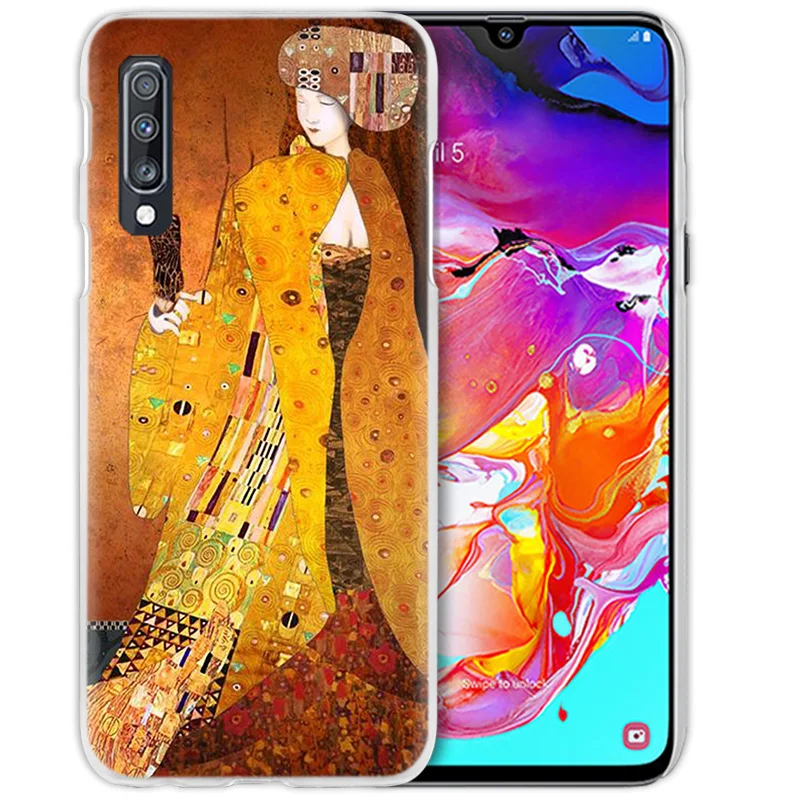 Чехол Kiss Gustav Klimt для samsung Galaxy A50 A70 A20e A40 A30 A20 A10 A8 A6 Plus A9 A7 жесткий прозрачный чехол для телефона из поликарбоната