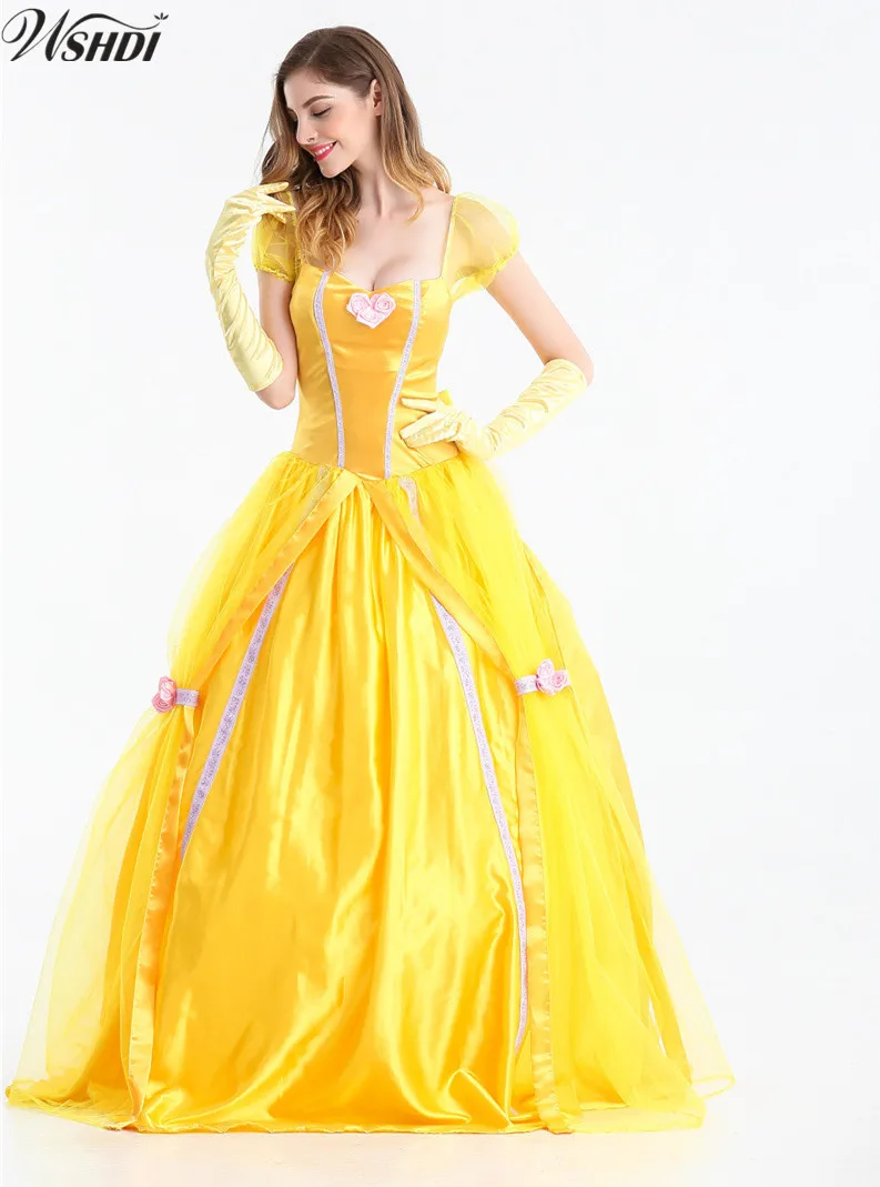 Abito principessa ragazze Costume Principessa Bambini Rosa oro FIABE-Principessa K