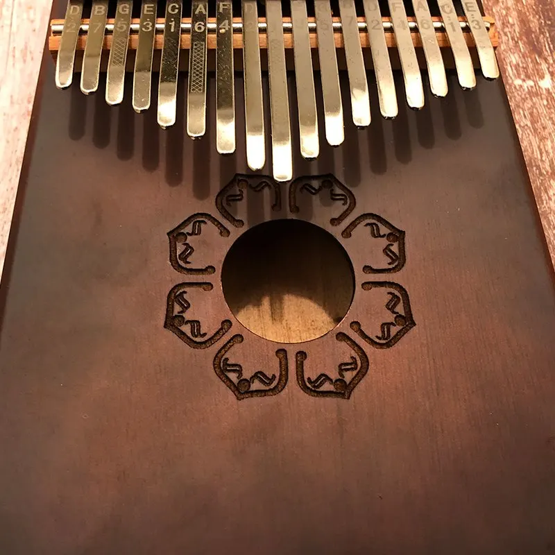 Mw 17 Key Thumb Piano Fienger Paino Mahogany Kalimba Piano African Thumb Piano Music Gift Easy to Learn