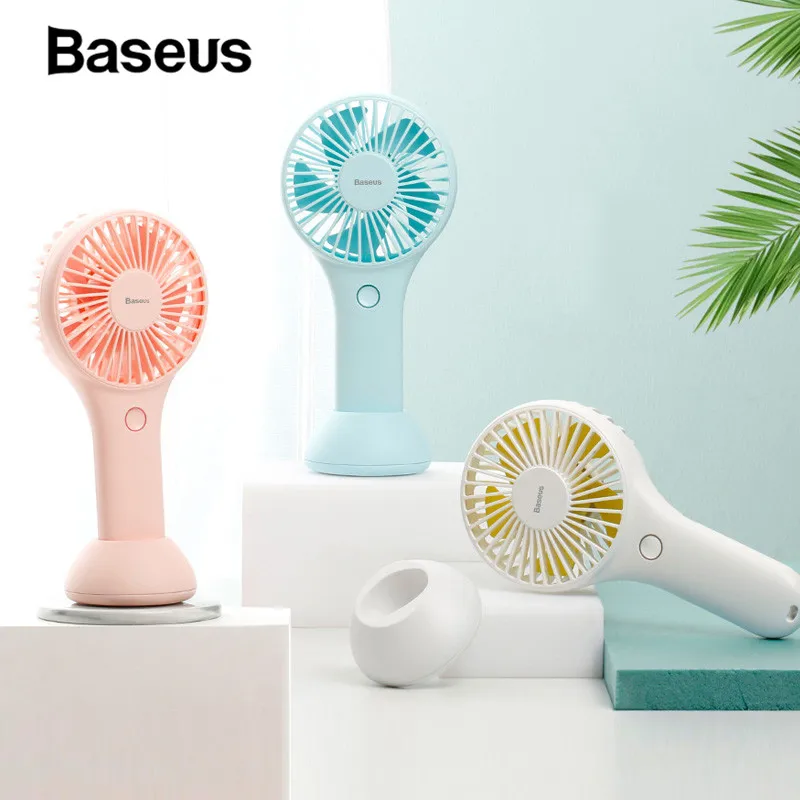 

Baseus USB Fan Portable Handhold Fan Rechargerble Built-in Battery 3 Speed Ajustment USB Fan Cooler Desktop Fan for Home Office