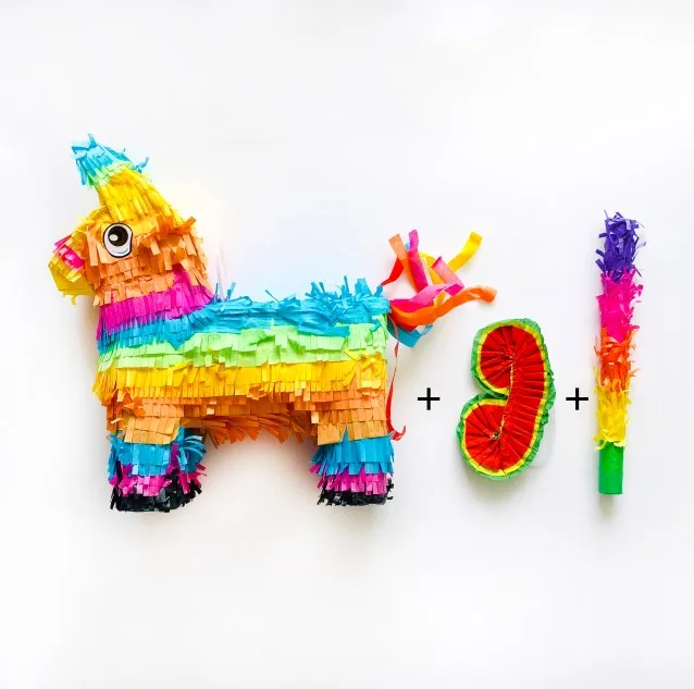 36*12,5*36 см большие Pinatas-Висячие единороги Pinata, дети, девочки, день рождения, Заполняемые, вечерние реквизиты - Цвет: Donkey Pinata