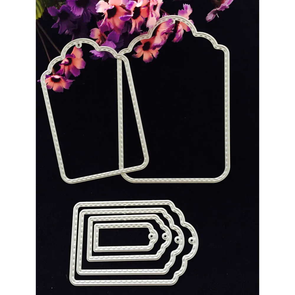 6Pcs/set Tags Metal Steel Cutting Dies Scrapbooking Steel Cut Die