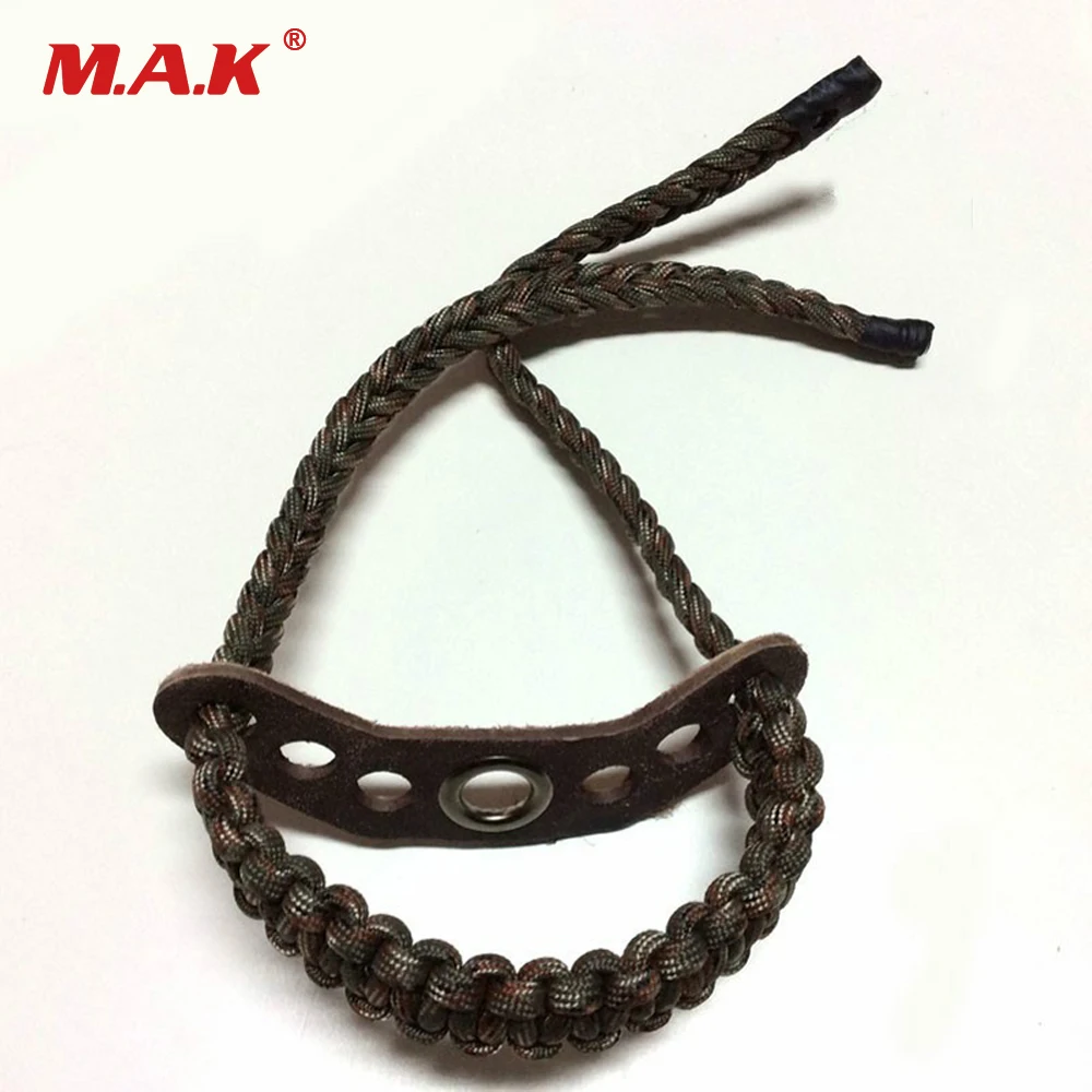 

Pure Cowhide Leather Wristband Compound Bow Wrist Ropes Parachute 7-core Braided Rope for Outdoor Archey Hunting Shooting