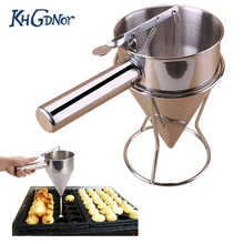 KHGDNOR дозатор Блинного теста кекс вафли чашка яйцо затяжки чайник из нержавеющей стали яйцо мяч плесень диспенсер чашка