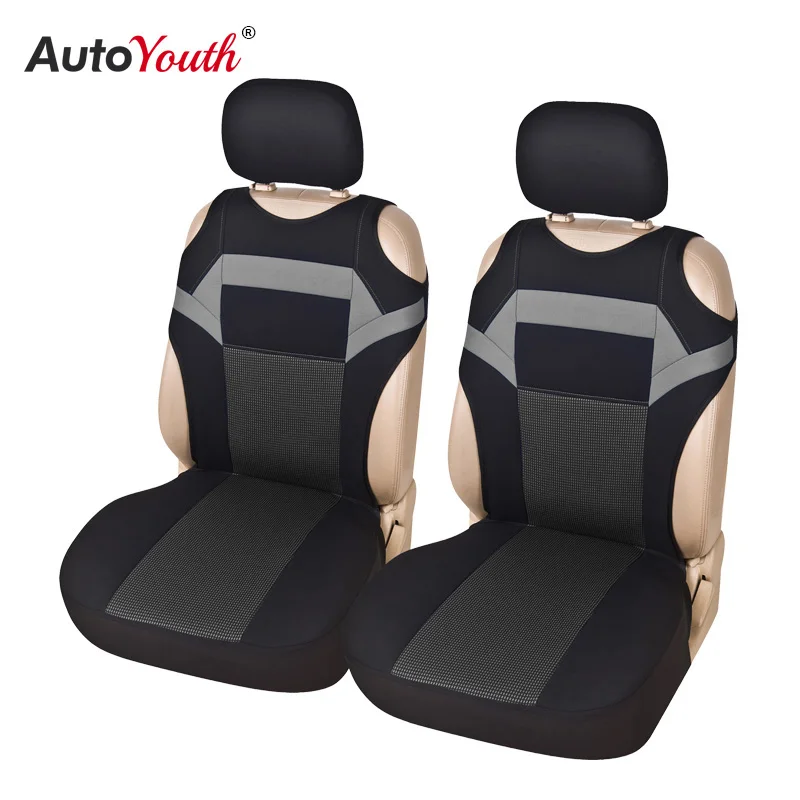 

T Shirt Design 2 Pieces Front Seat Covers High Quality Seat Protector For Auto Breathable Comfortable Easy Install Gray/Blue/RED