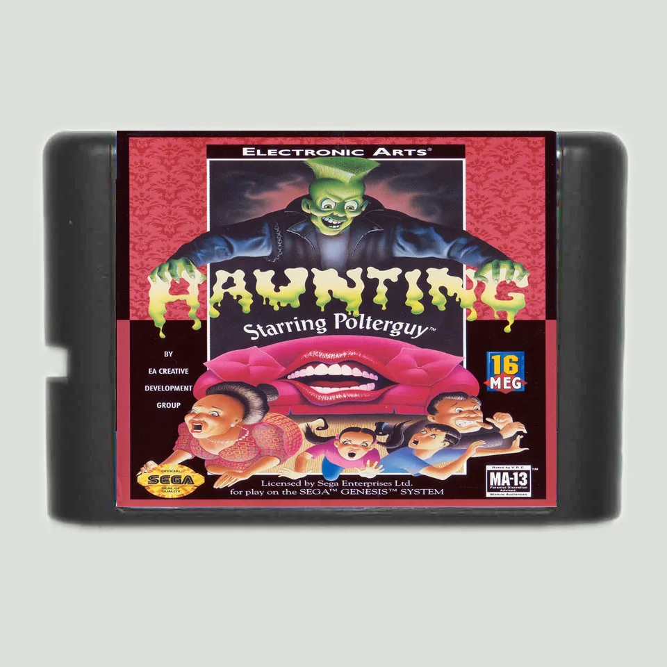 

Haunting The Starring Poter Guy 16 bit MD Game Card For Sega Mega Drive For Genesis
