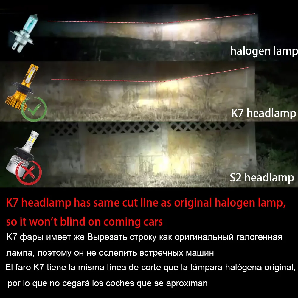 Автомобильные передние фары YHKOMS H4 LED H7 светодиодный H8 H11 H1 H3 H9 9005 9006 HB3 HB4 880 881 H27 ные
