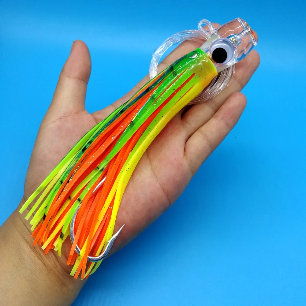 Cabeça de Polvo Isca de Pesca Hoofish Lote Grande Biônico Isca 42g 110g Cores Sul Óleo Barco Pesca Atum Enfrentar 6 Pçs - 6 Esporte e Lazer