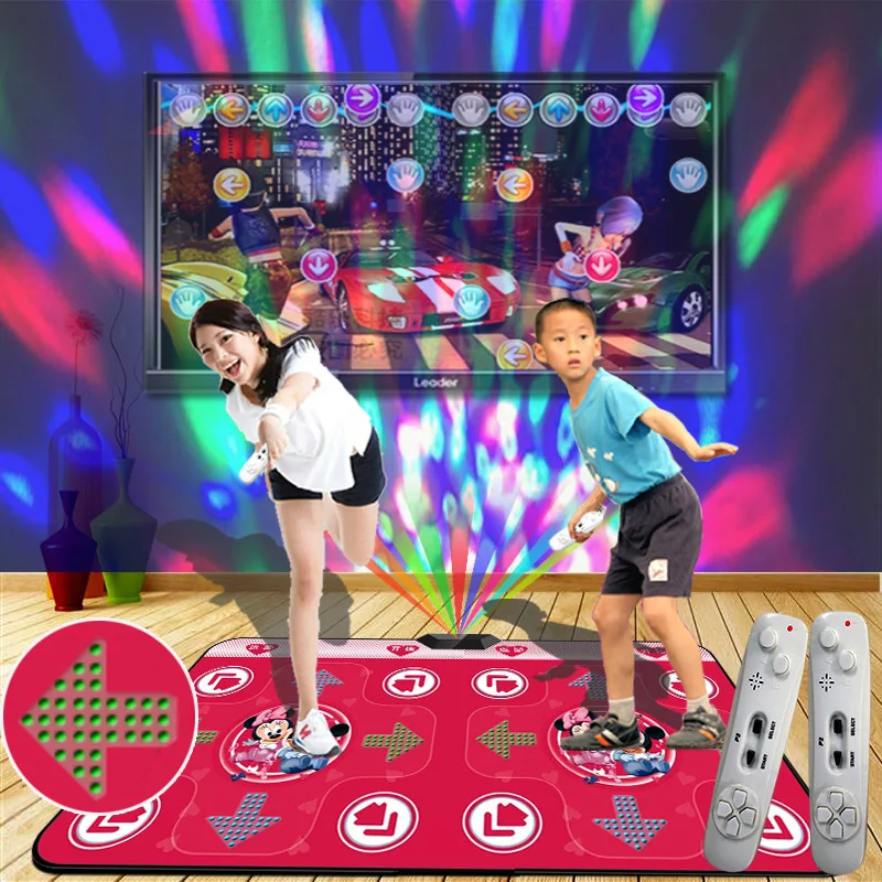 Dance mat tv computer luminous double dual use massage PU yoga dance