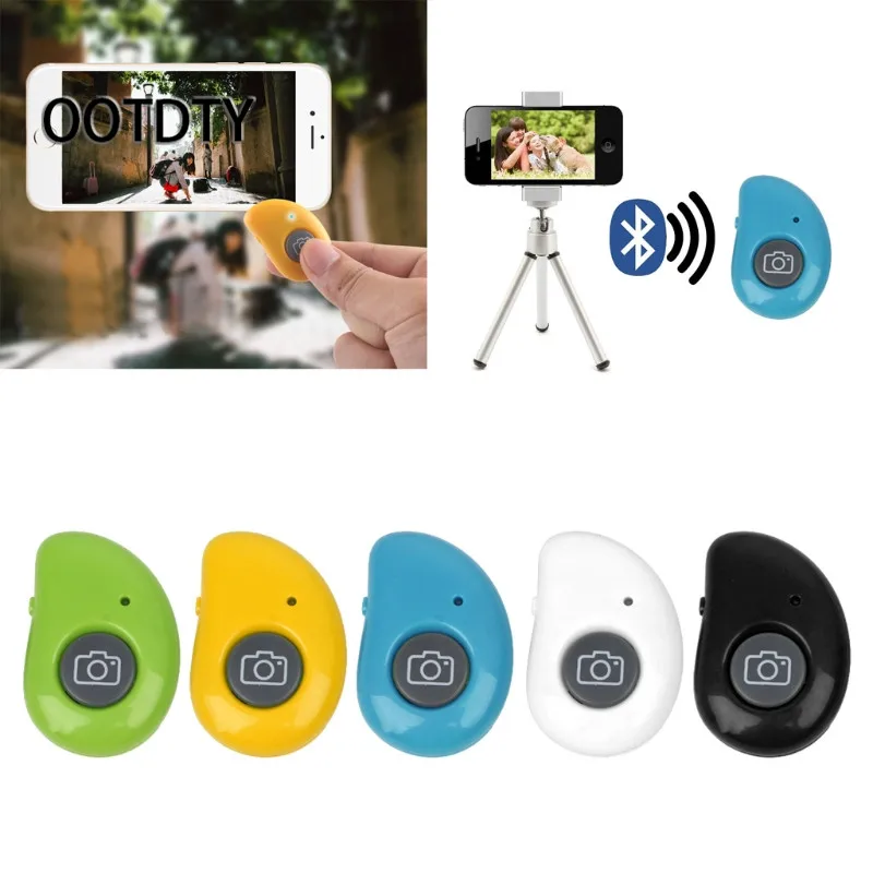 OOTDTY Shutter Release Bluetooth Wireless Bluetooth Selfie Shutter