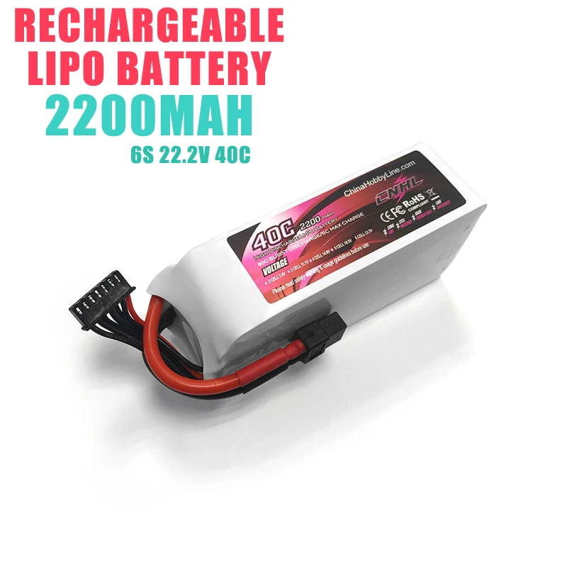 

1/4PCS CNHL 2200mAh 6S 22.2V 40C Rechargeable Lipo Battery XT60 Plug for RC Drone FPV Racing DIY Accessories Replacment Parts