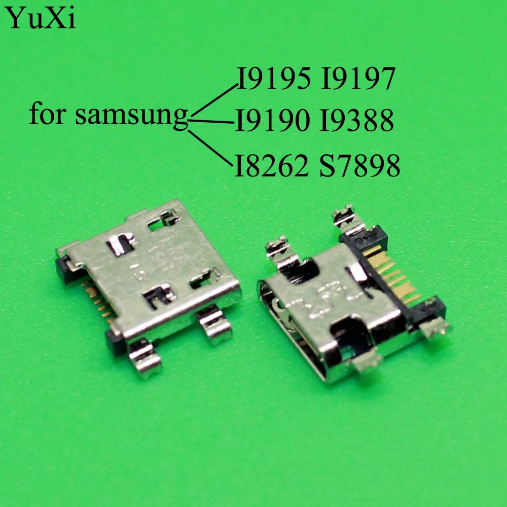 

YuXi Micro Usb Charging Connector For Samsung Galaxy I8262 S4 Mini I9190 I9195 I9197 B9388 Charge Port Dock Socket Plug Jack
