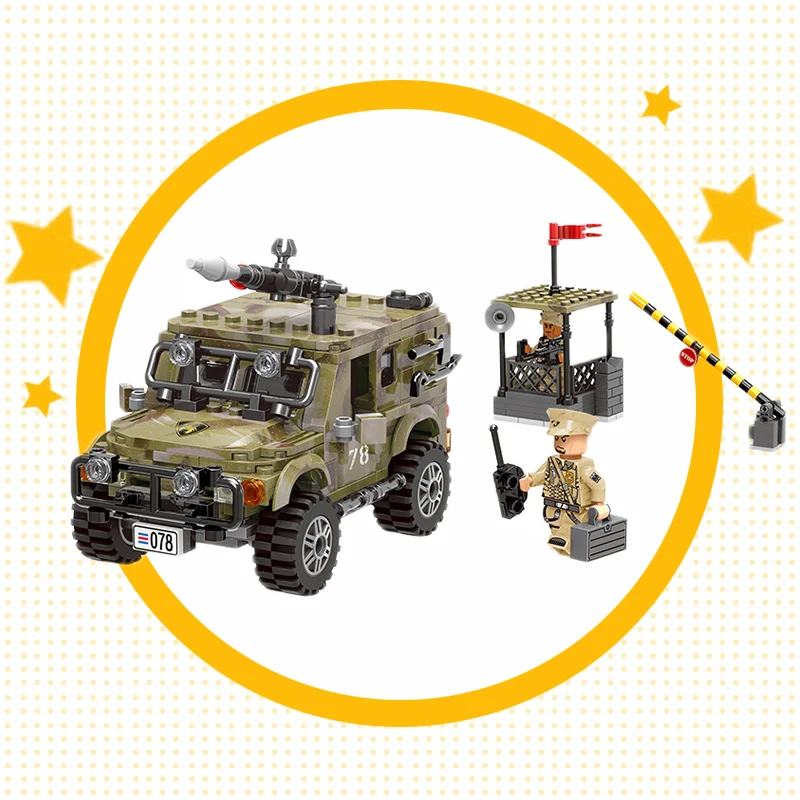 

497+pcs Armored vehicle Military German King Tiger Tank Building Block Compatible Legoingly Army WW2 Soldier Brick Children Toys