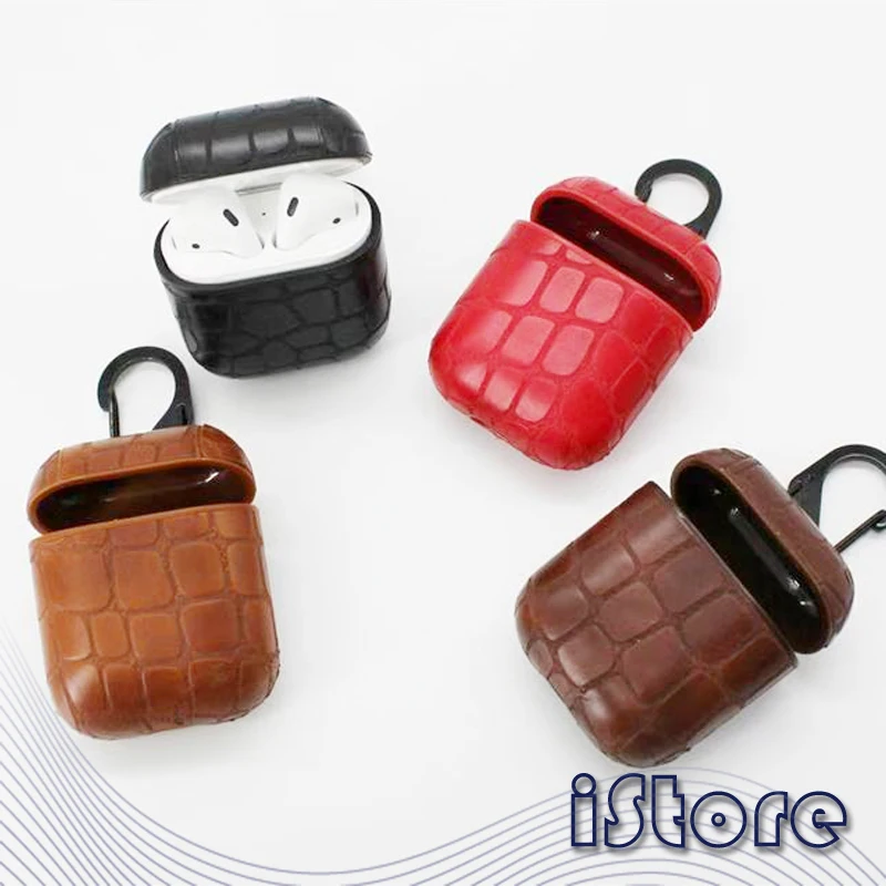 

For Airpods Cover Apple Wireless Bluetooth Headset Charging Cover Protective Cover PU Material Airpods Pack