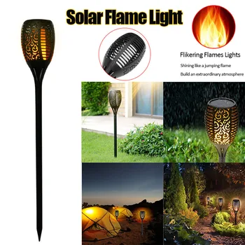 

51LED Solar Flame Lamp Flickering Waterproof LED Garden Decoration Landscape Light Lawn Lamp Path Lighting Torch Light Spotlight