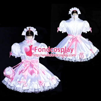 

Lockable heart Sissy Maid Satin Dress Unisex CD/TV Tailor-Made [G3835]