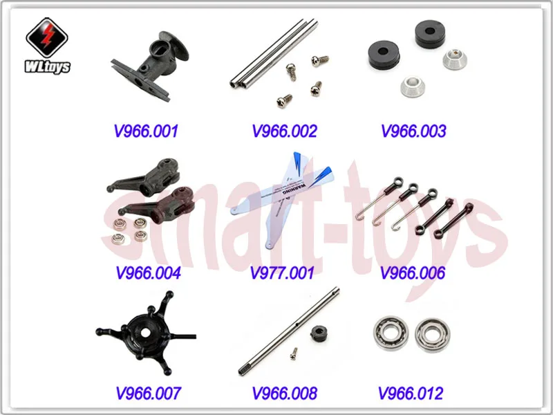 V966 V977 K110 запчасти комплект для подшипников связь лезвия Swashplate для WLtoys V977 V966 K110 RC вертолет запчасти