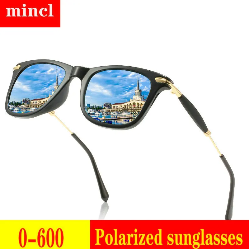 

Diopter Finished Myopia Polarized Sunglasses Men Women Nearsighted Glasses Fashion Oversized men's square driving goggles FML