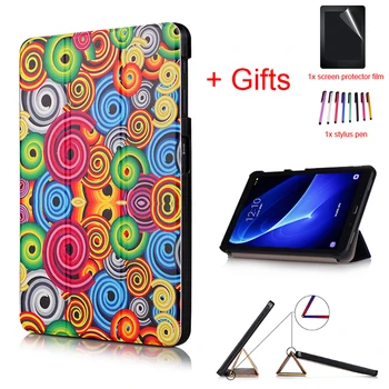 

Slim Smart Magnetic Cover Case for Samsung Galaxy Tab A6 10.1 2016 SM-T580 SM-T585 Funda for Galaxy Tab A 10.1 Case +Film+Pen
