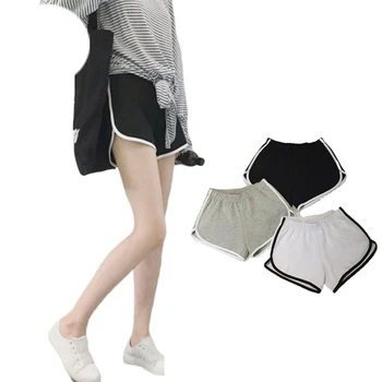 

Simple Women Casual Shorts Patchwork Body Fitness Workout Summer Shorts Female Elastic Skinny Slim Beach Egde Short