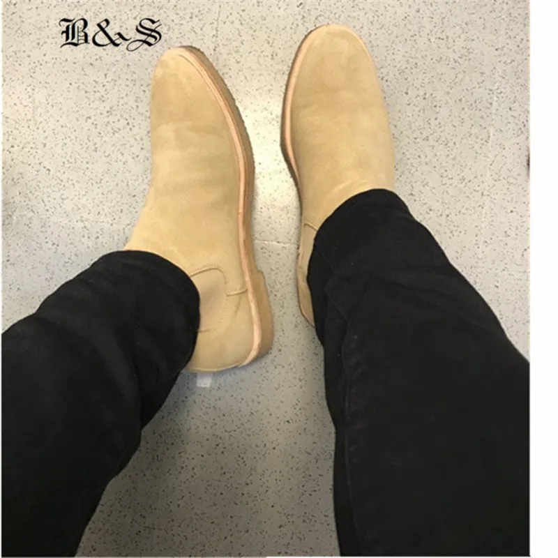 Черные и уличные замшевые ботинки «Челси» ручной работы; винтажные узкие джинсовые ботинки из натуральной кожи