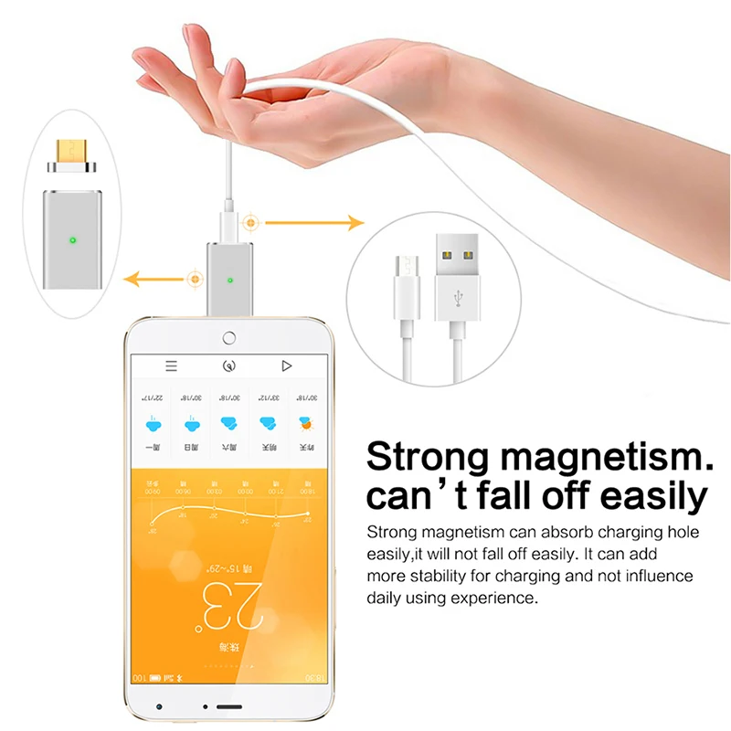 Магнитный Micro USB Женский к type C/для Lightning/Micro Мужской соединитель конвертер USB-C Android Магнитный телефонный адаптер металлический штекер