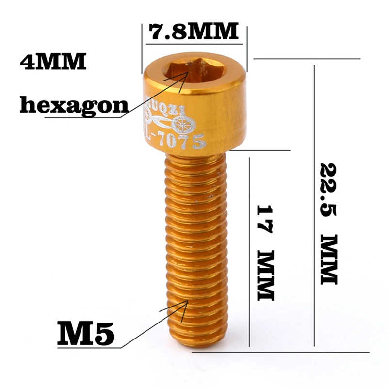 4 шт. алюминиевый сплав M5* 17 мм руль для велосипеда винт горный велосипед дорожный велосипед Руль с фиксированной шестерней винт