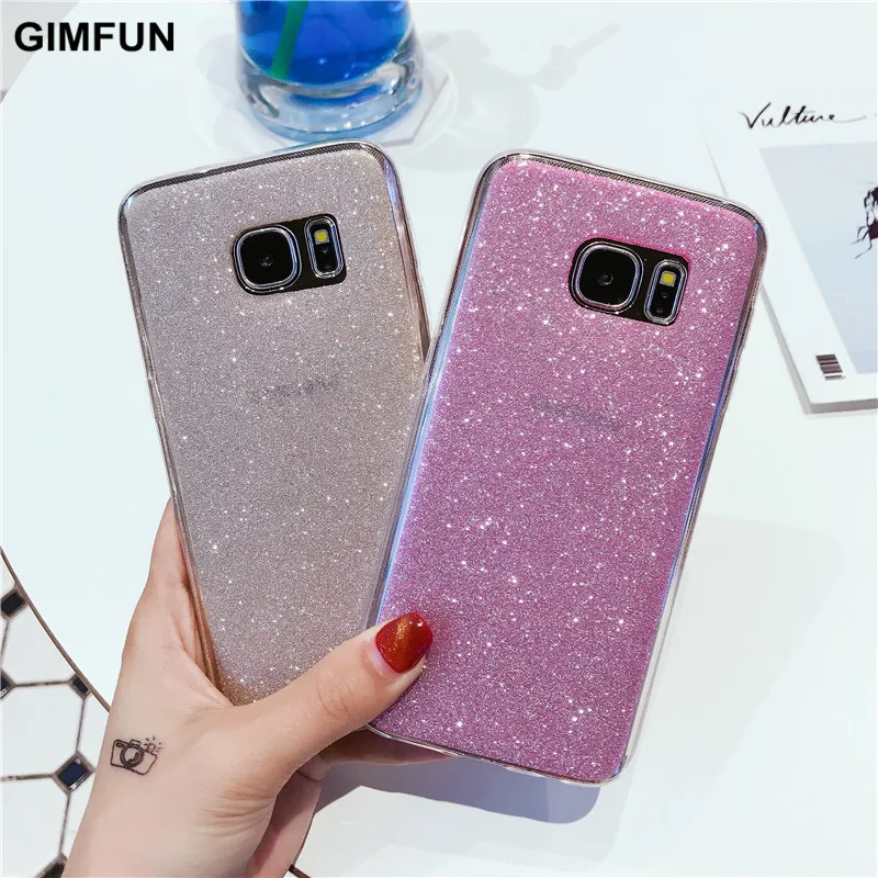 

Gimfun Bling Glitter Case for Samsung Galaxy S8 S8Plus S6 S7 Edge Cases Soft TPU Silicone Cover Best Gift