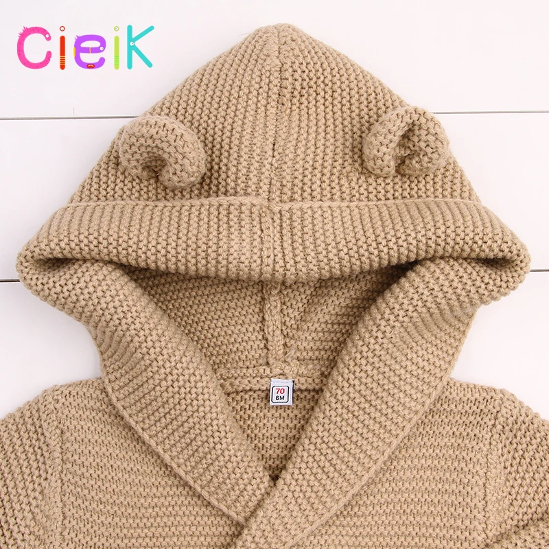 CieiK 2018 New Spring Baby Hooded Outwear Newborn Boys Jacket Rabbit Cute Infant Knitted Infant Girls Clothes Kids Winter Coats (18)