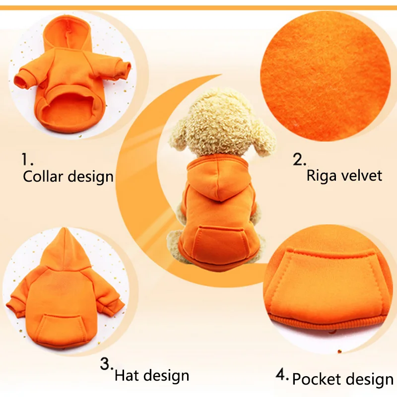 Warm Pet Clothes For Cats Clothing Autumn Winter Clothing for Cats Coat Puppy Outfit Clothes for Cat Hoodies pet clothes