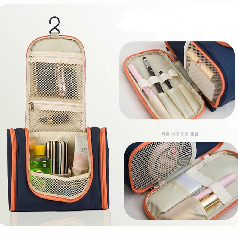

Creative new hook-type double open cosmetics storage bag large capacity cosmetic bag multi-functional waterproof cosmetic bag